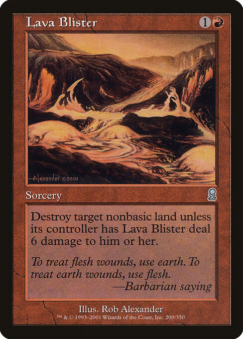 Lava Blister - Odyssey Magic card