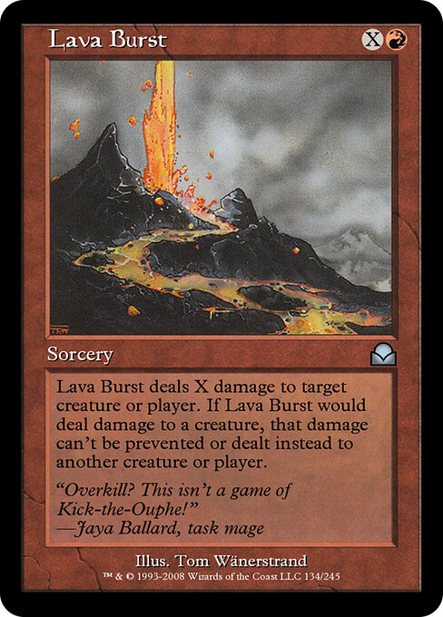 Lava Burst - Masters Edition II (#134) - Illustrated by Tom Wänerstrand - Magic: The Gathering Card