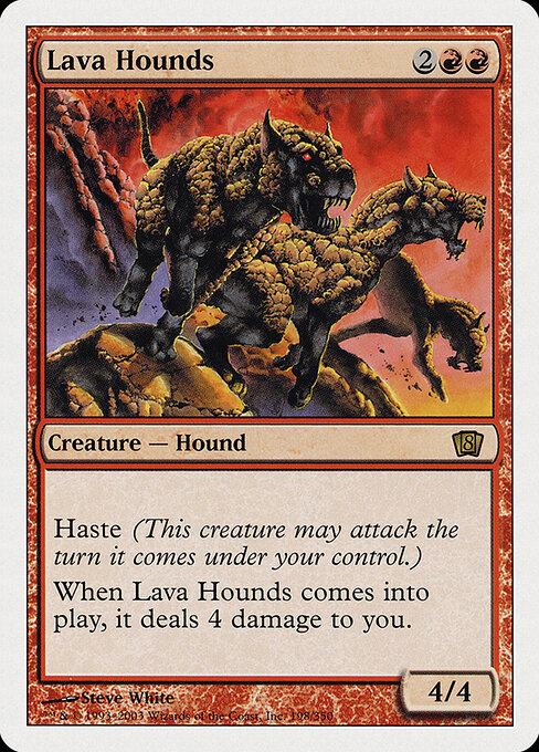 Lava Hounds - Eighth Edition Magic card
