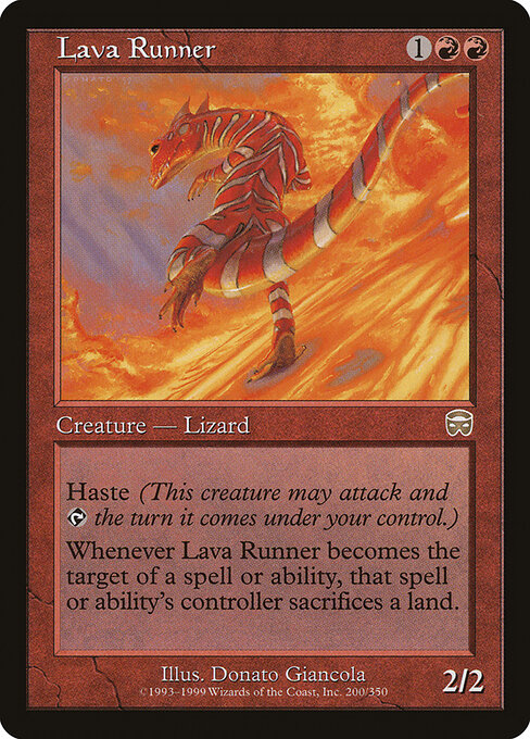 Corredor de lava (Lava Runner) - Mercadian Masques (#200) - Illustrated by Donato Giancola - Magic: The Gathering Card