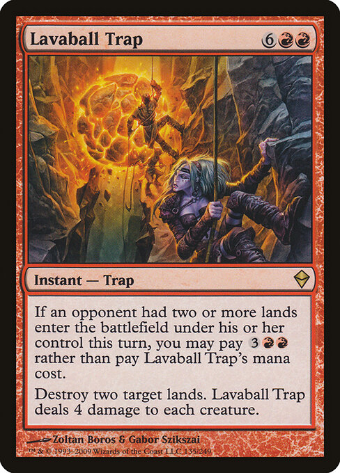 Lavaball Trap - Zendikar Magic card