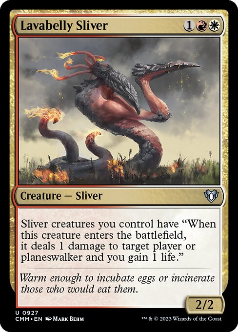 Lavabelly Sliver - Commander Masters (#927) - Illustrated by Mark Behm - Magic: The Gathering Card