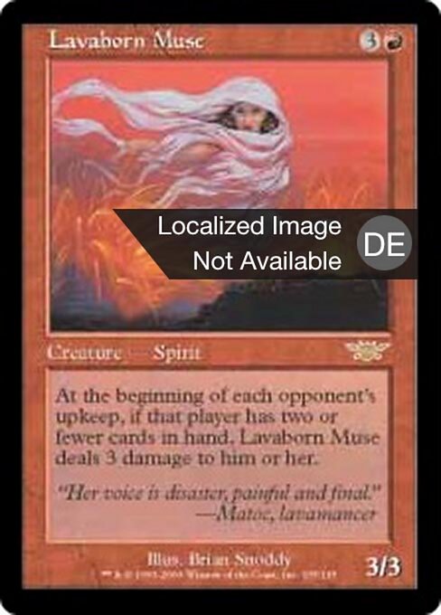 Musa Nascida da Lava (Lavaborn Muse) - Tenth Edition (#216) - Illustrated by Brian Snõddy - Magic: The Gathering Card