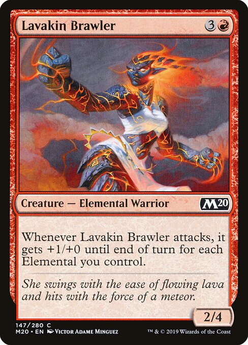 Lavakin Brawler - Core Set 2020 Magic card