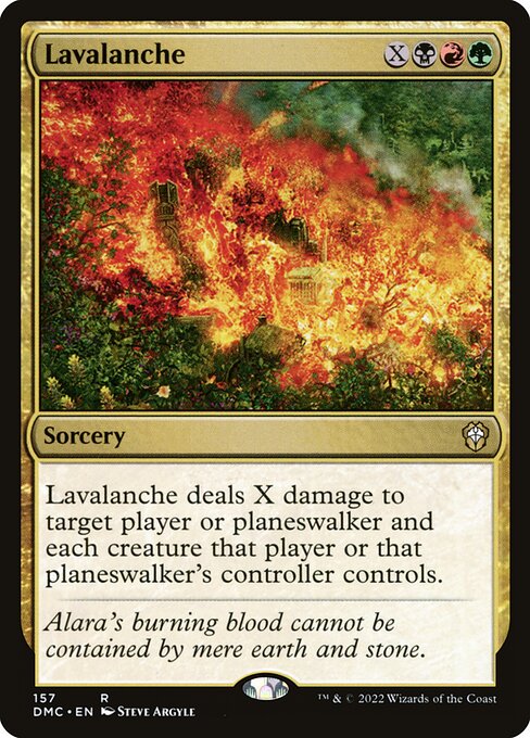 Lavalanche - Dominaria United Commander (#157) - Illustrated by Steve Argyle - Magic: The Gathering Card