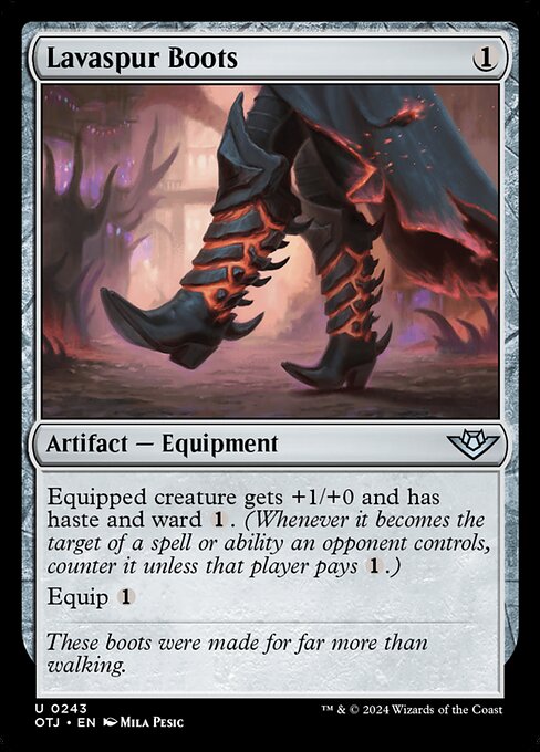Lavaspur Boots - Outlaws of Thunder Junction Magic card