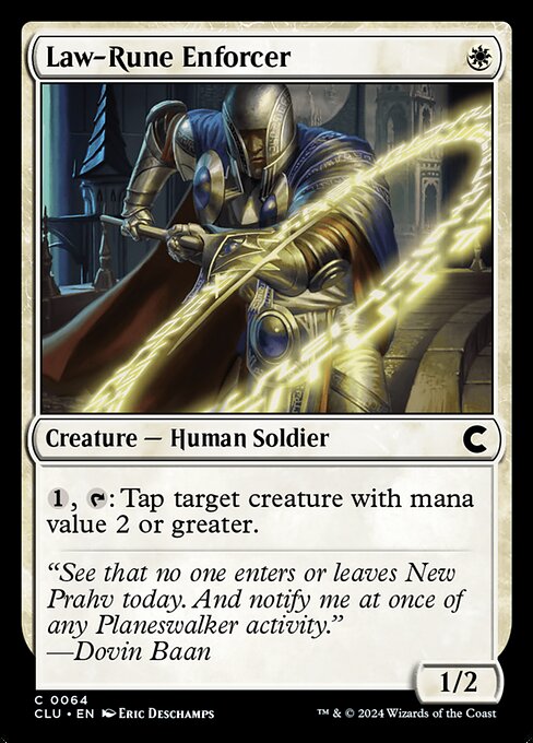 Law-Rune Enforcer - Ravnica: Clue Edition Magic card
