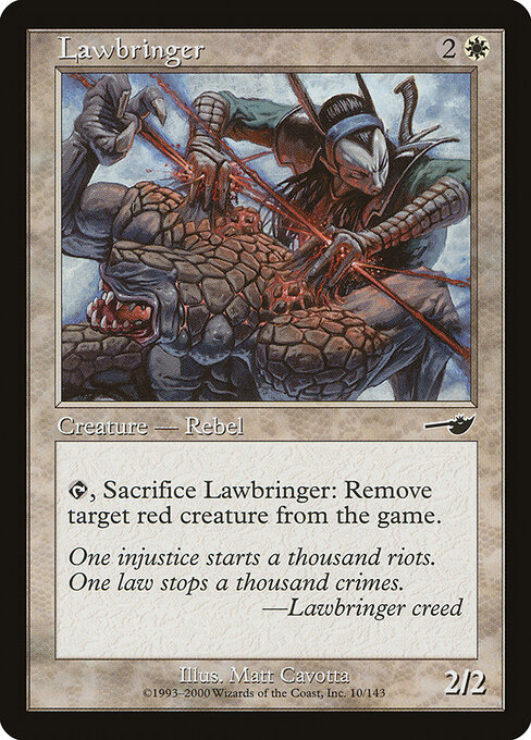 Lawbringer - Nemesis (#10) - Illustrated by Matt Cavotta - Magic: The Gathering Card