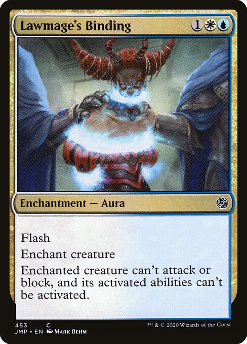 Lawmage's Binding - Jumpstart (#453) - Illustrated by Mark Behm - Magic: The Gathering Card