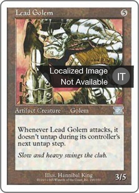 Golem de plomb (Lead Golem) - Mirage (#306) - Illustrated by Hannibal King - Magic: The Gathering Card