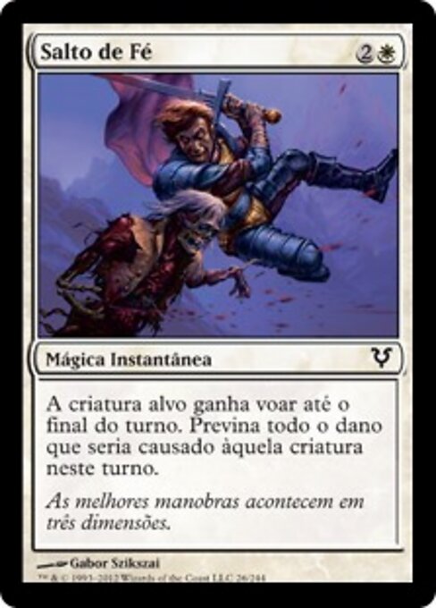 Glaubensvorsprung (Leap of Faith) - Avacyn Restored (#26) - Illustrated by Gabor Szikszai - Magic: The Gathering Card