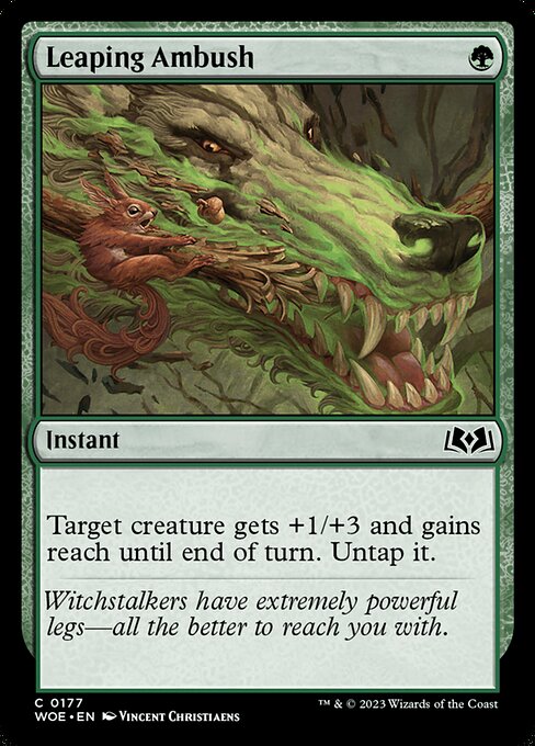 Leaping Ambush - Wilds of Eldraine Magic card