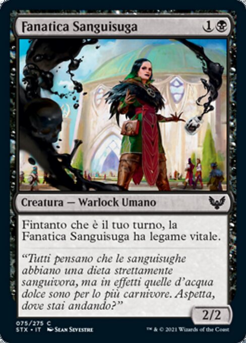 ヒルの狂信者 (Leech Fanatic) - Strixhaven: School of Mages (#75) - Illustrated by Sean Sevestre - Magic: The Gathering Card