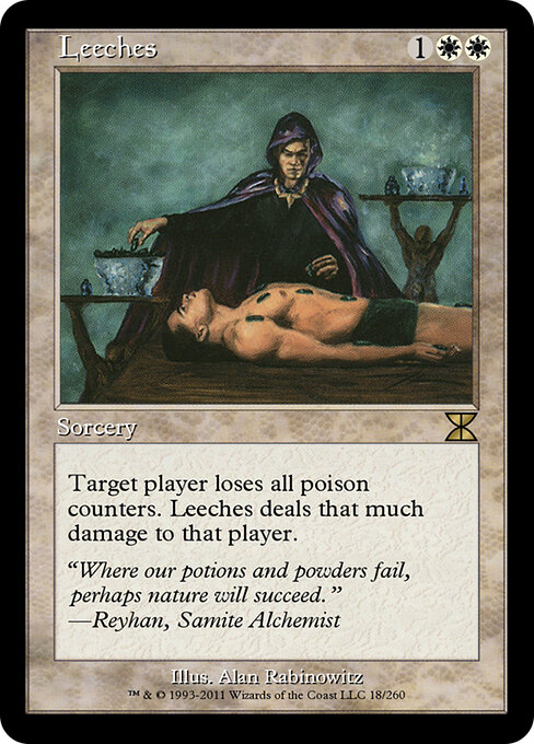 Leeches - Masters Edition IV (#18) - Illustrated by Alan Rabinowitz - Magic: The Gathering Card