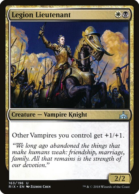 군단의 장교 (Legion Lieutenant) - Rivals of Ixalan (#163) - Illustrated by Zezhou Chen - Magic: The Gathering Card