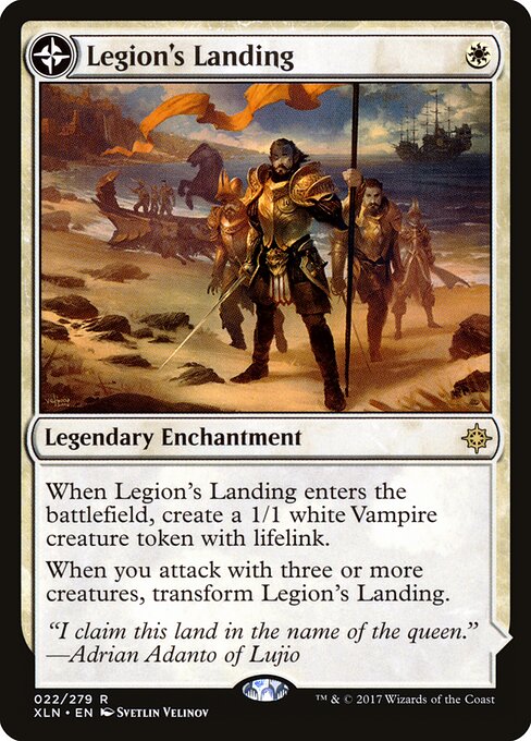 Legion's Landing // Adanto, the First Fort - Ixalan (#22) - Illustrated by Svetlin Velinov - Magic: The Gathering Card