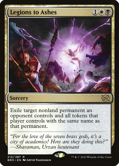 Legions to Ashes - The Brothers' War Magic card