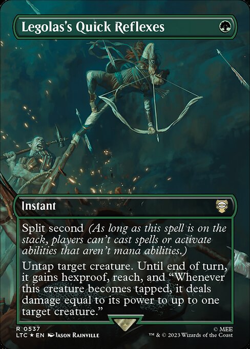 Legolas's Quick Reflexes - Tales of Middle-earth Commander (#537) - Illustrated by Jason Rainville - Magic: The Gathering Card