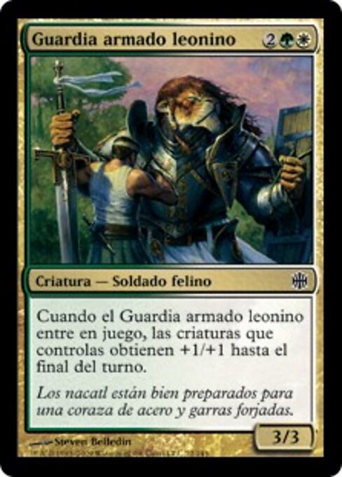 Guardia Armata Leonid (Leonin Armorguard) - Alara Reborn (#72) - Illustrated by Steven Belledin - Magic: The Gathering Card