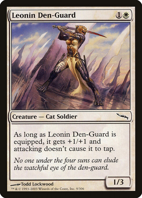 Leonin Den-Guard - Mirrodin Magic card