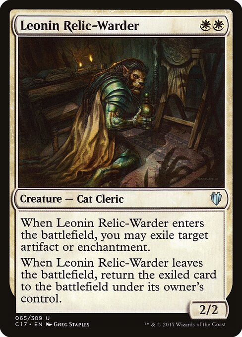 Leonin Relic-Warder - Commander 2017 Magic card