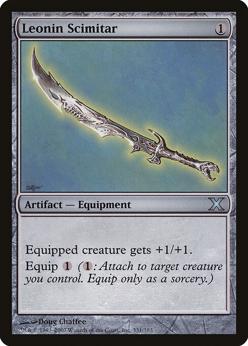 Leonin Scimitar - Tenth Edition Magic card