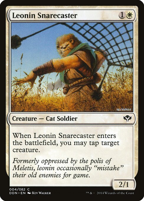 Leonin Snarecaster - Duel Decks: Speed vs. Cunning (#4) - Illustrated by Kev Walker - Magic: The Gathering Card