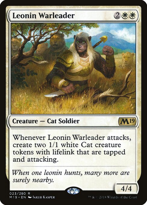 Leonin Warleader - Core Set 2019 Magic card