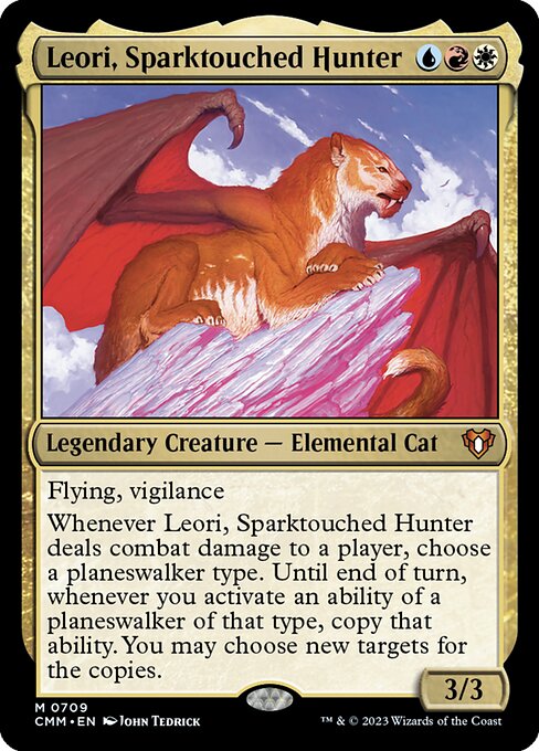 Leori, Sparktouched Hunter - Commander Masters (#709) - Illustrated by John Tedrick - Magic: The Gathering Card