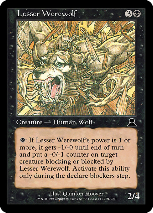 Lesser Werewolf - Masters Edition III (#71) - Illustrated by Quinton Hoover - Magic: The Gathering Card