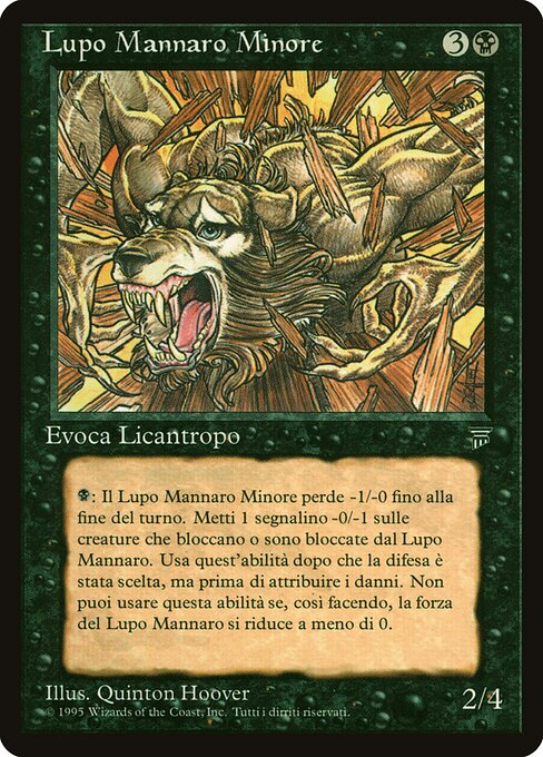 Lupo Mannaro Minore (Lesser Werewolf) - Legends (#110) - Illustrated by Quinton Hoover - Magic: The Gathering Card