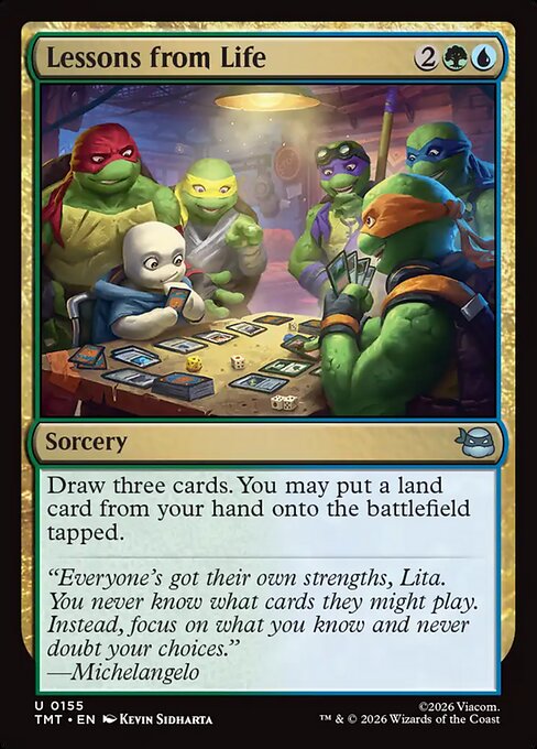 Lessons from Life - Teenage Mutant Ninja Turtles Magic card