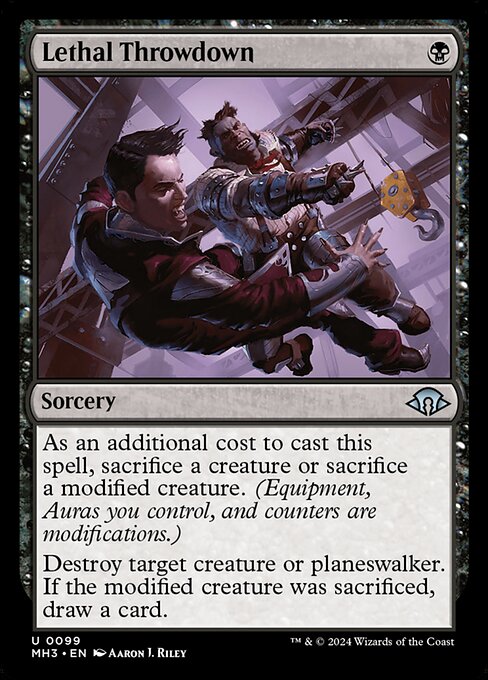Lethal Throwdown - Modern Horizons 3 Magic card
