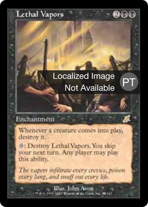 Vapores Letais (Lethal Vapors) - Scourge (#68) - Illustrated by John Avon - Magic: The Gathering Card