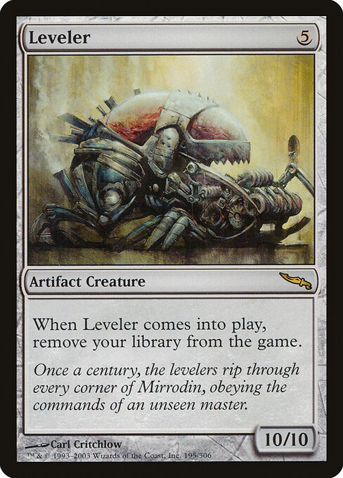 Leveler - Mirrodin (#195) - Illustrated by Carl Critchlow - Magic: The Gathering Card