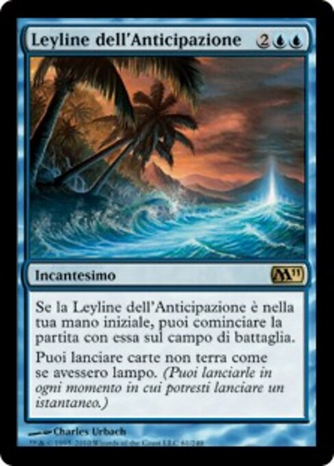 Leyline dell'Anticipazione (Leyline of Anticipation) - Magic 2011 (#61) - Illustrated by Charles Urbach - Magic: The Gathering Card