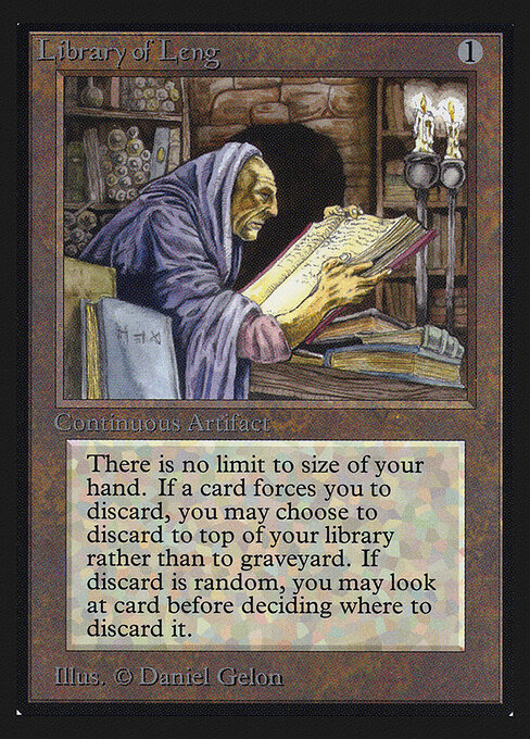 レンの書庫 (Library of Leng) - Fourth Edition Foreign Black Border (#333) - Illustrated by Daniel Gelon - Magic: The Gathering Card