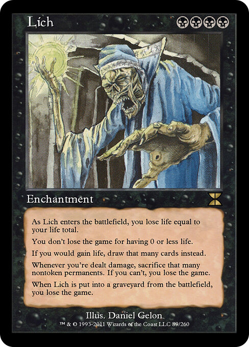 Lich - Masters Edition IV Magic card