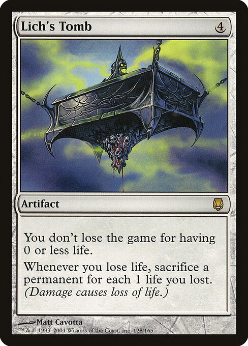 巫妖阳坟 (Lich's Tomb) - Darksteel (#128) - Illustrated by Matt Cavotta - Magic: The Gathering Card