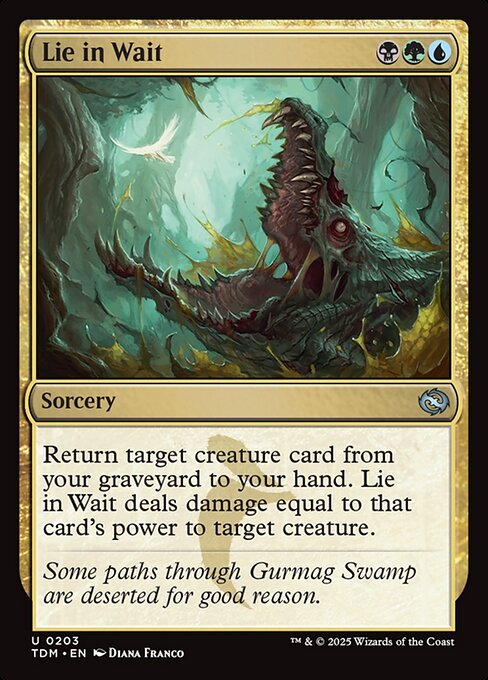 Auflauern (Lie in Wait) - Tarkir: Dragonstorm (#203) - Illustrated by Diana Franco - Magic: The Gathering Card