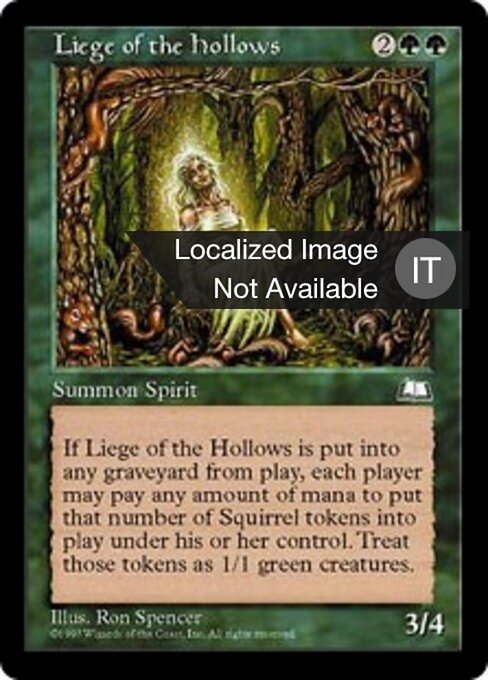 Siervo de las hoquedades (Liege of the Hollows) - Weatherlight (#131) - Illustrated by Ron Spencer - Magic: The Gathering Card