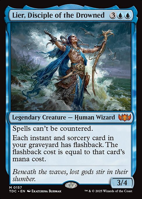 Lier, Disciple of the Drowned - Tarkir: Dragonstorm Commander (#157) - Illustrated by Ekaterina Burmak - Magic: The Gathering Card