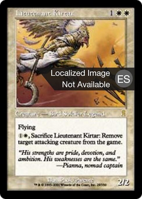 Teniente Kírtar (Lieutenant Kirtar) - Odyssey (#29) - Illustrated by Paolo Parente - Magic: The Gathering Card