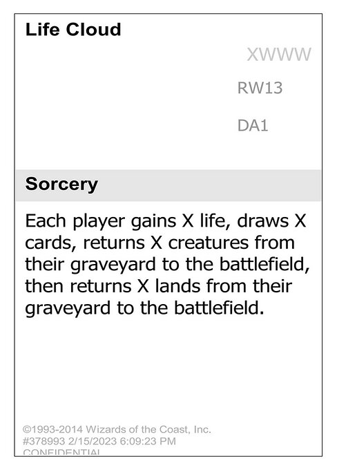 Life Cloud - Unknown Event (#RW13) - Magic: The Gathering Card