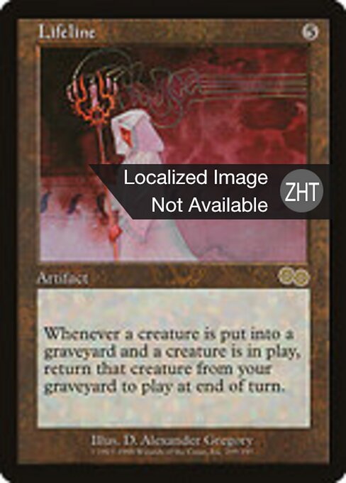 Filo della Vita (Lifeline) - Urza's Saga (#299) - Illustrated by D. Alexander Gregory - Magic: The Gathering Card