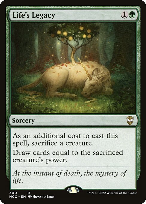 Life's Legacy - New Capenna Commander (#300) - Illustrated by Howard Lyon - Magic: The Gathering Card