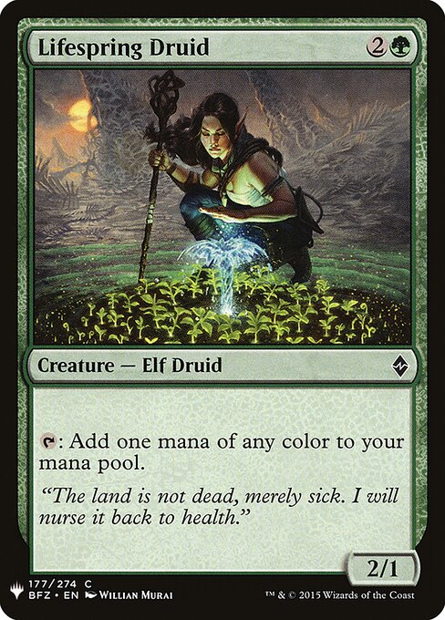 Druida della Sorgente Vitale (Lifespring Druid) - Battle for Zendikar (#177) - Illustrated by Willian Murai - Magic: The Gathering Card