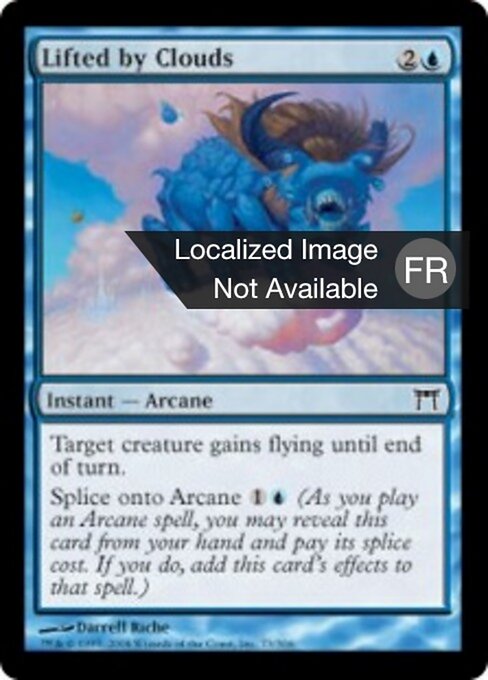 Elevado por nubes (Lifted by Clouds) - Champions of Kamigawa (#73) - Illustrated by Darrell Riche - Magic: The Gathering Card
