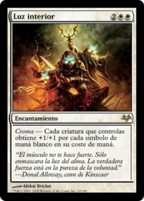 Luz Interior (Light from Within) - Eventide (#10) - Illustrated by Aleksi Briclot - Magic: The Gathering Card