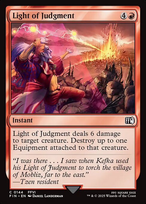 Light of Judgment - Final Fantasy Magic card